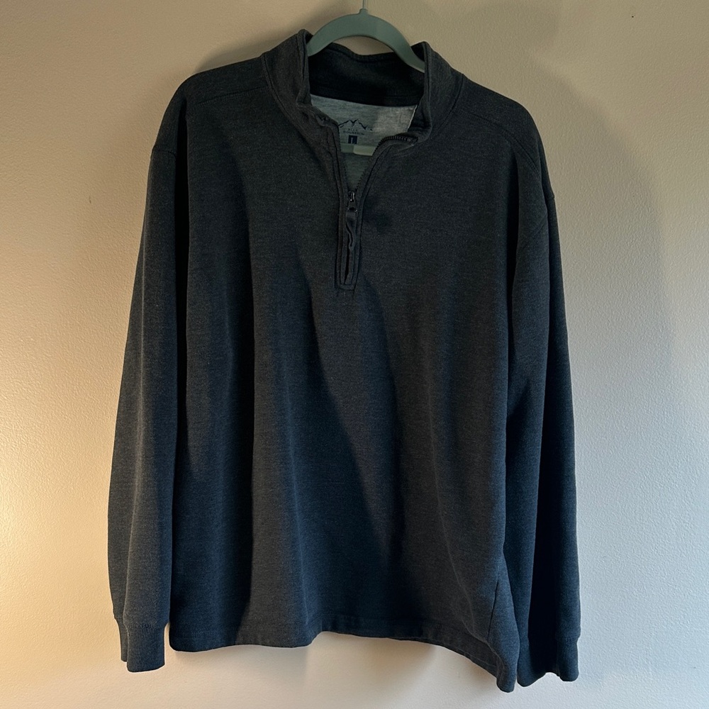 Men's Charcoal Quarter-Zip Pullover